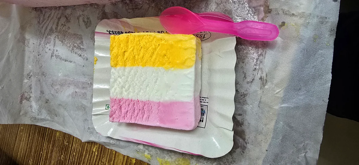 Ice Cream Slice Tricolor Sample